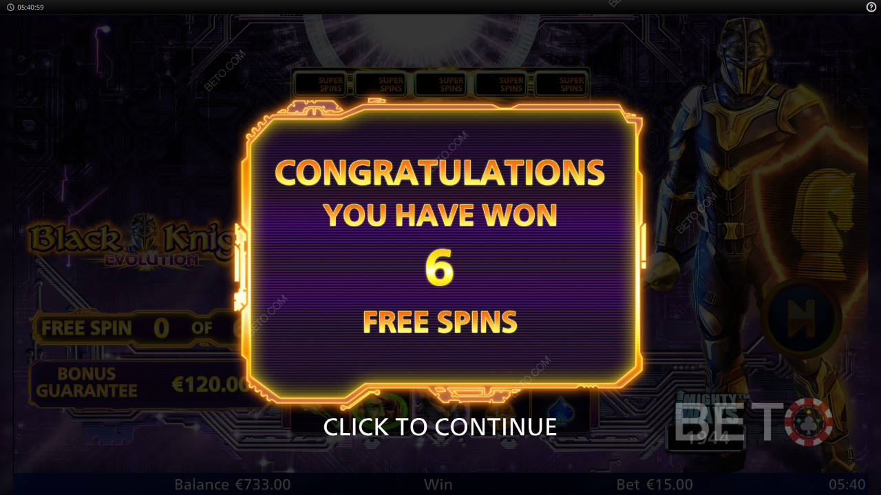 Vinci 10.000x la tua puntata nella slot Black Knight Evolution!