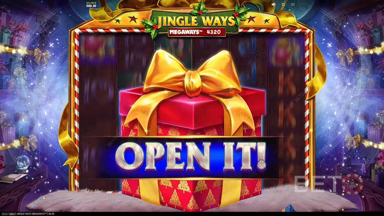 Apri il regalo per scoprire le potenti funzioni della slot Jingle Ways Megaways