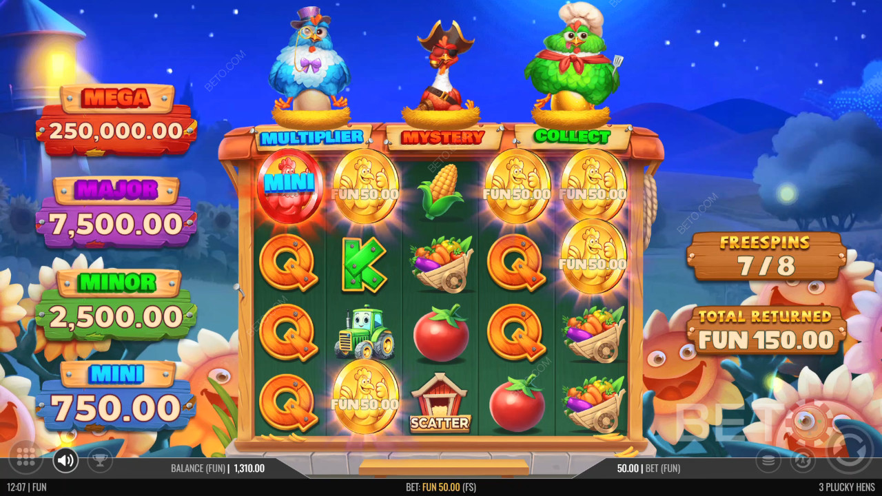 3 Plucky Hens Recensione di BETO Slots