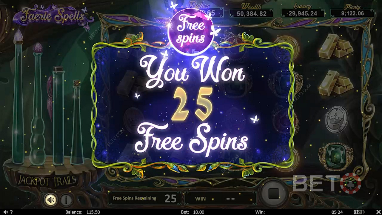 Vincete fino a 25 Giri Gratuiti con la possibilità di vincere Jackpot