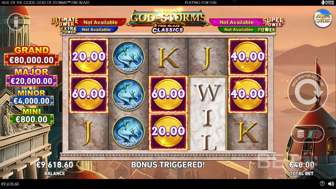 Age of the Gods: God of Storms Fire Blaze Recensione di BETO Slots
