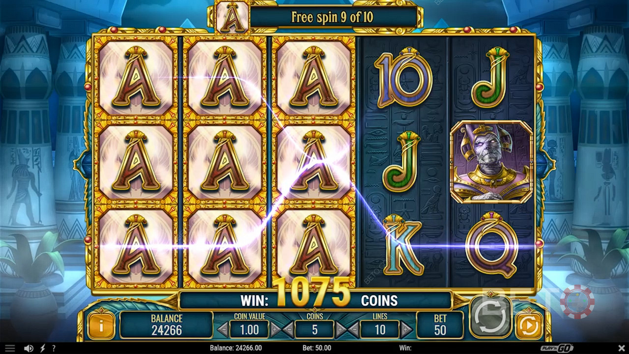Divertiti con i simboli in espansione nella slot machine Doom of Egypt