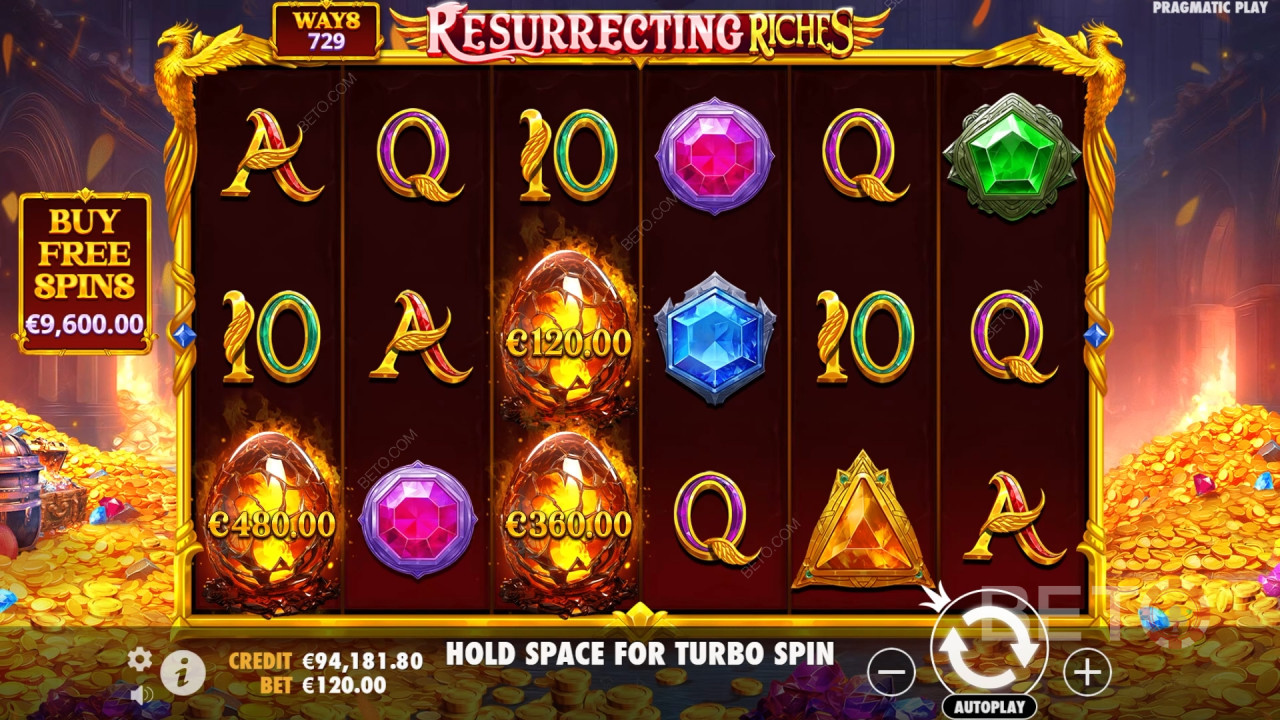 Vinci 4.000x la tua puntata nella slot Resurrecting Riches!