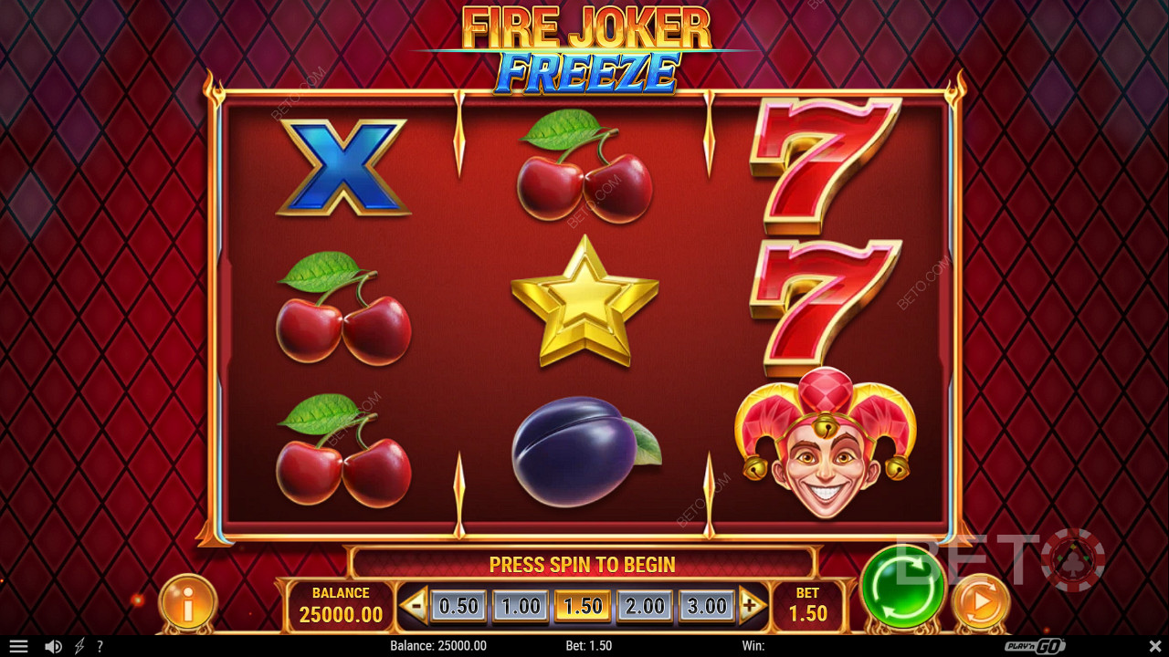Divertitevi con il layout classico e le funzioni moderne della slot Fire Joker Freeze.