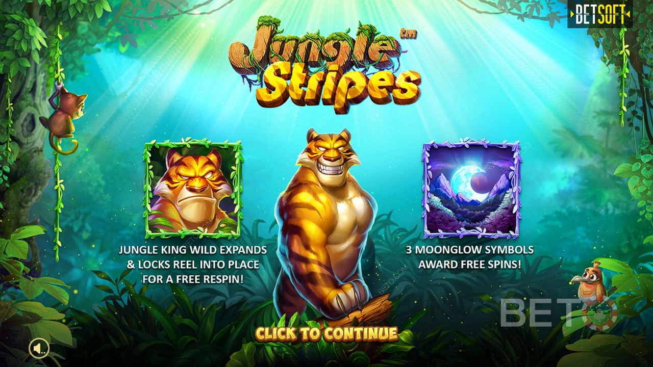 Godetevi gli Expanding Wilds, i Respins e i Free Spins nella slot machine Jungle Stripes