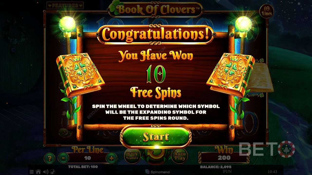 Sbloccate la modalità Free Spins per ottenere dieci Free Spins e altri bonus esclusivi.