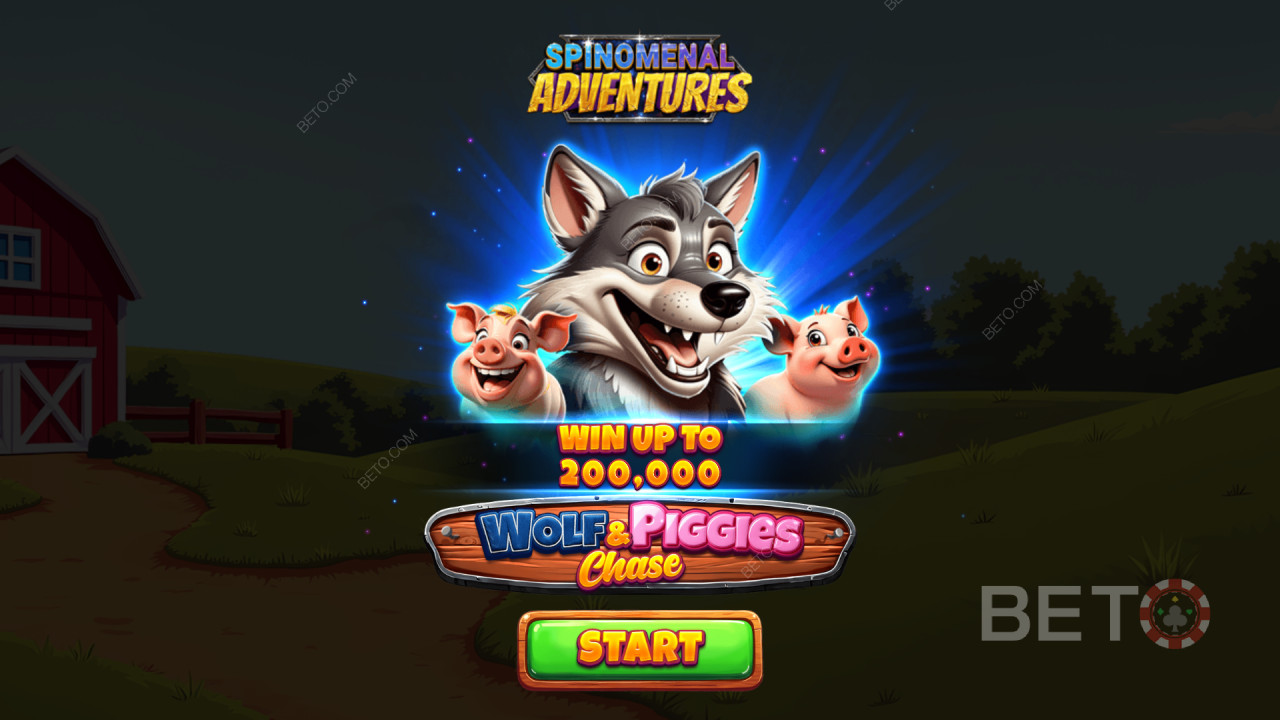 Vinci 2.000x la tua puntata nella video slot Wolf & Piggies Chase!