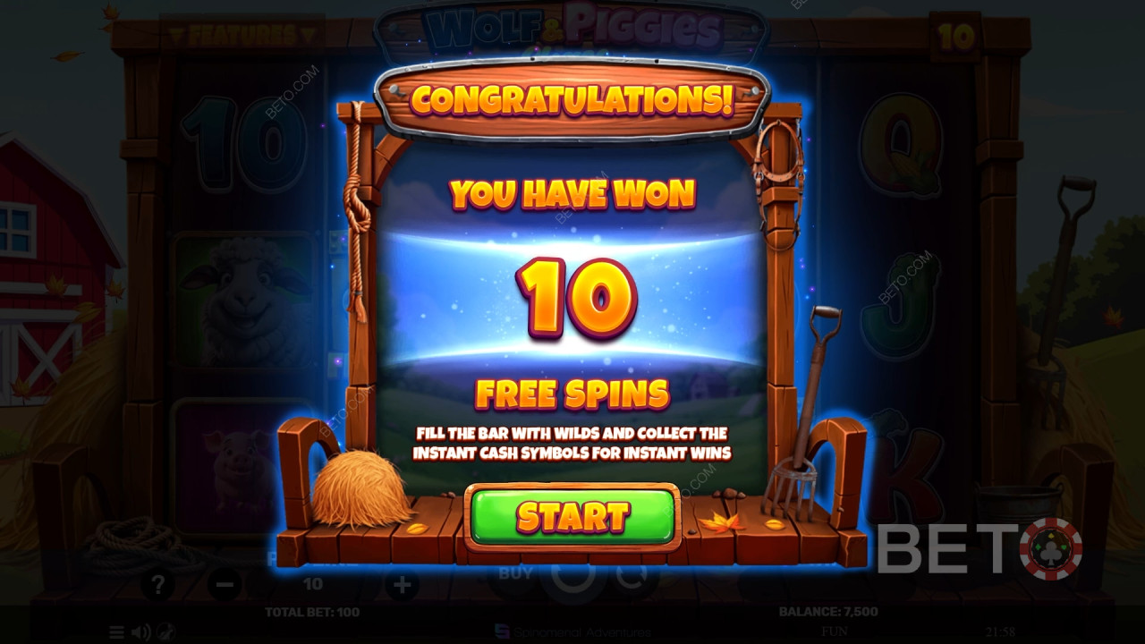 Le funzioni bonus spiegate in Wolf & Piggies Chase di Spinomenal
