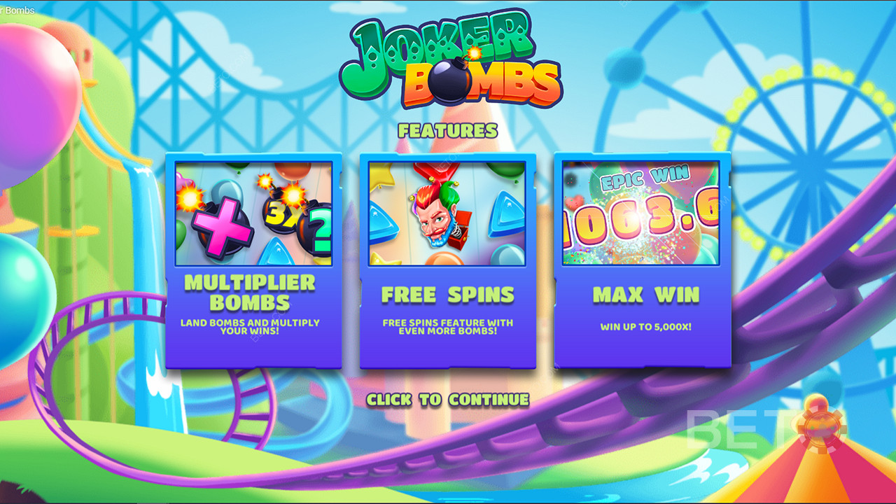 Godetevi le bombe con moltiplicatore, i giri gratis e altro ancora nella slot machine Joker Bombs