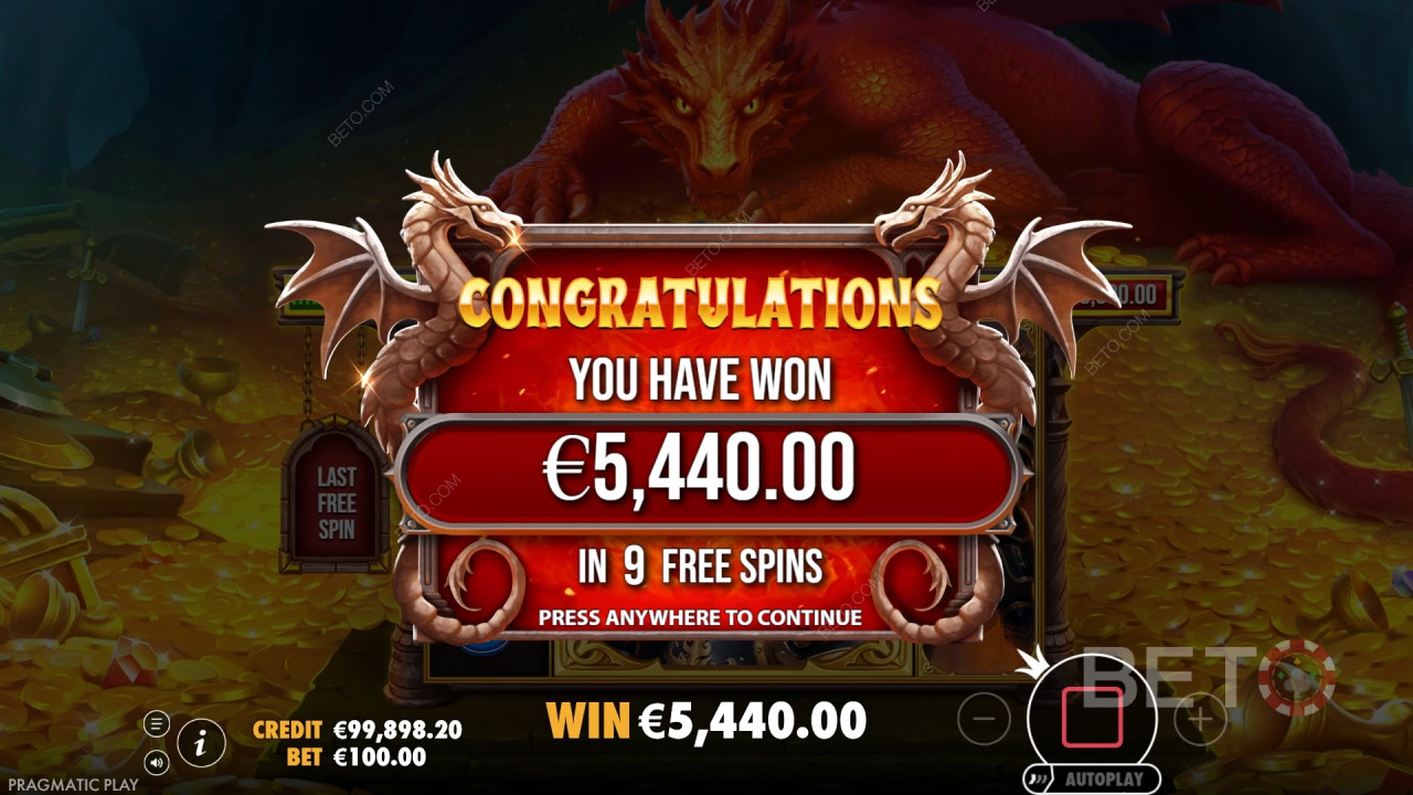 Vinci 15.000x la tua puntata nella slot online Sleeping Dragon!