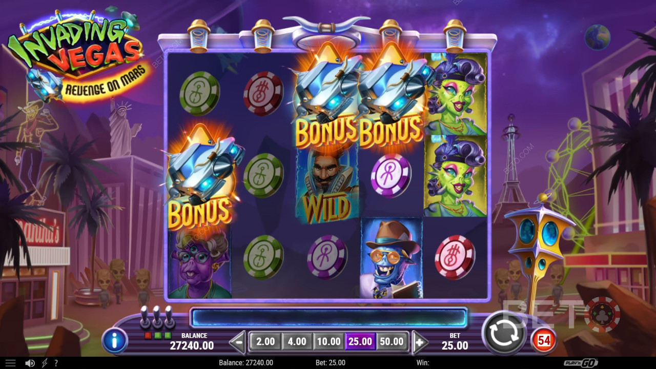 Invading Vegas Revenge on Mars Recensione di BETO Slots