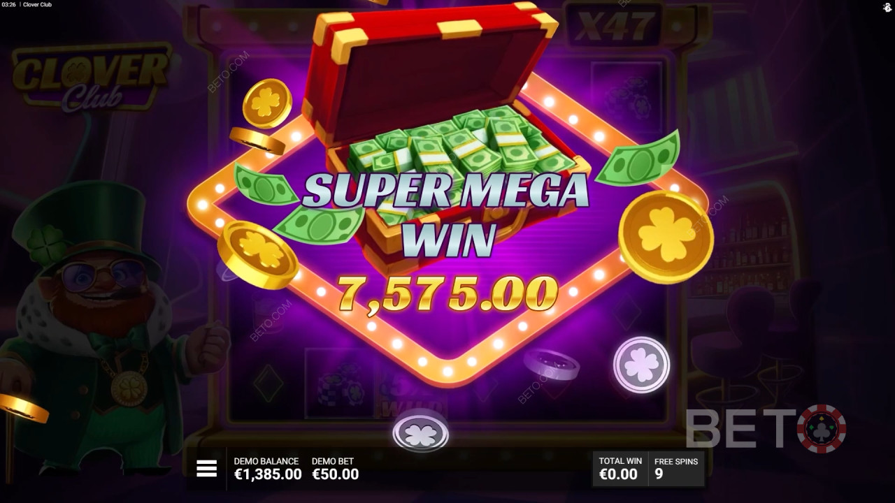 Vinci 12.000x la tua puntata nella slot Clover Club!