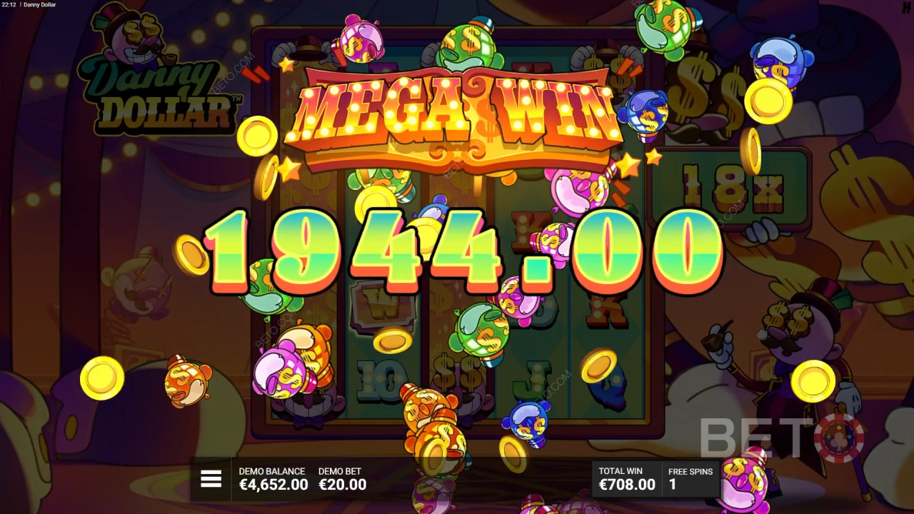 Le caratteristiche dei bonus spiegate in Danny Dollar da Hacksaw Gaming