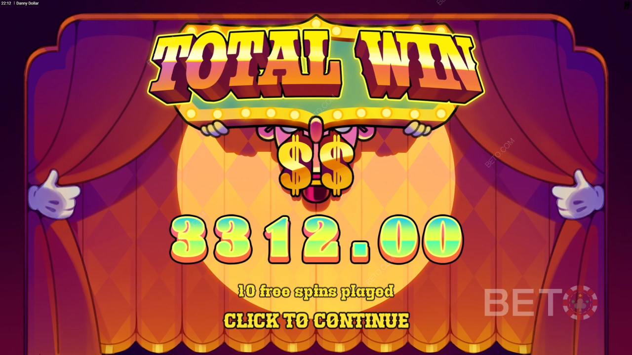 Vinci 12.500x la tua scommessa con la Danny Dollar Slot Machine!