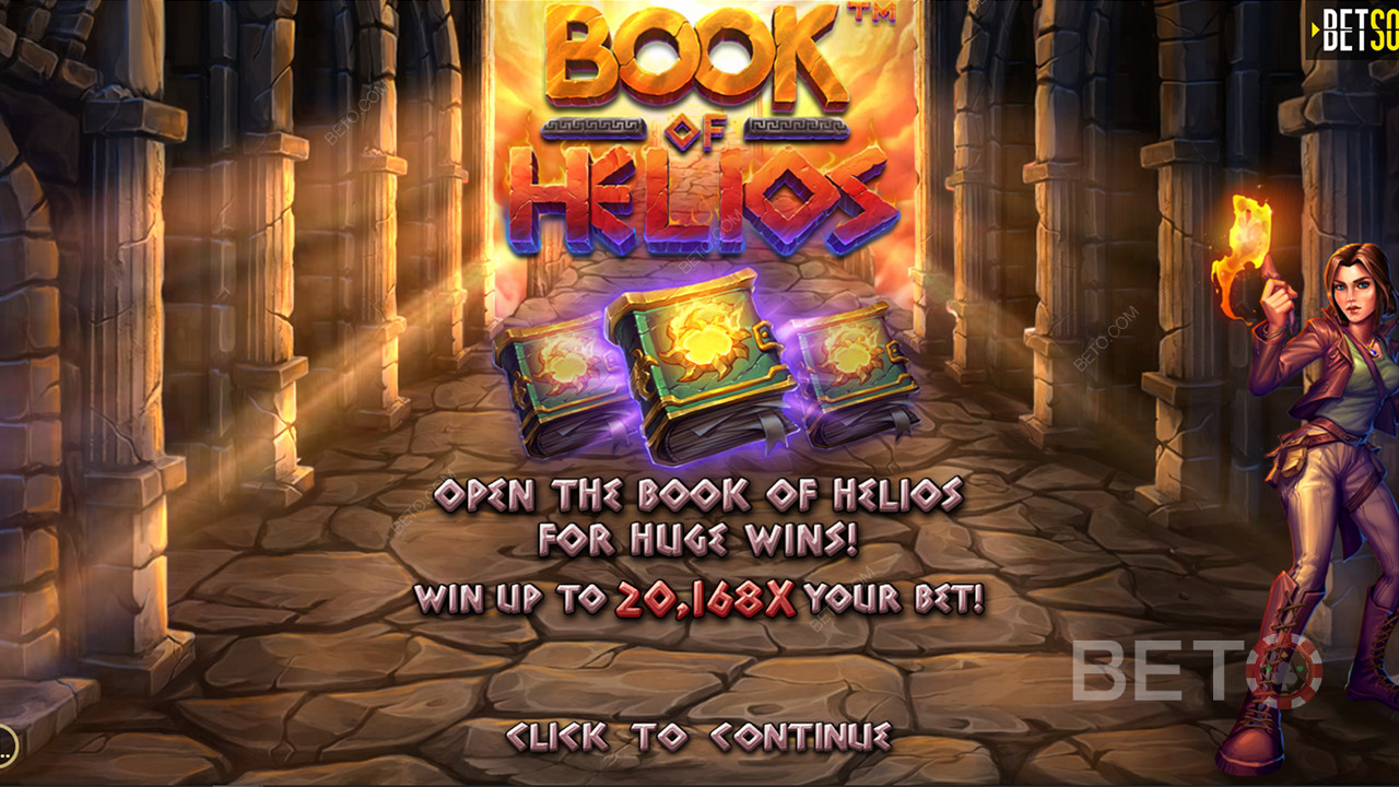 Vincete più di 20.000 volte la vostra puntata nella slot Book of Helios