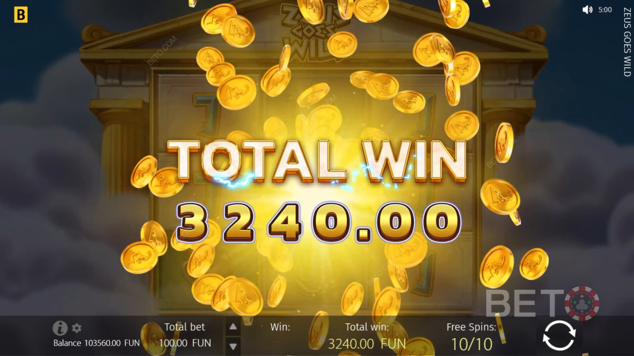 Vinci 800 volte la tua puntata con la slot machine Zeus Goes Wild!