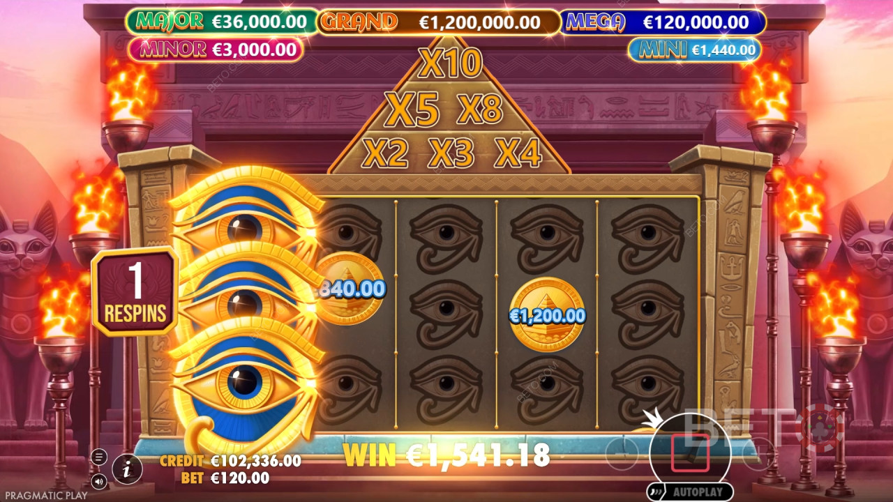 Vincete 10.000x la vostra puntata nella video slot Mummy