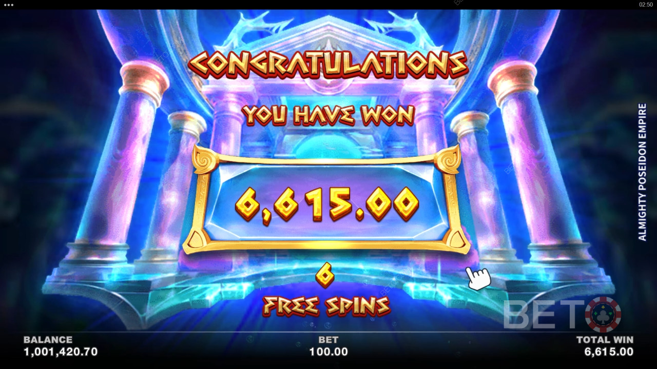 Vinci 2.500x la tua puntata nella slot online Poseidon Empire!