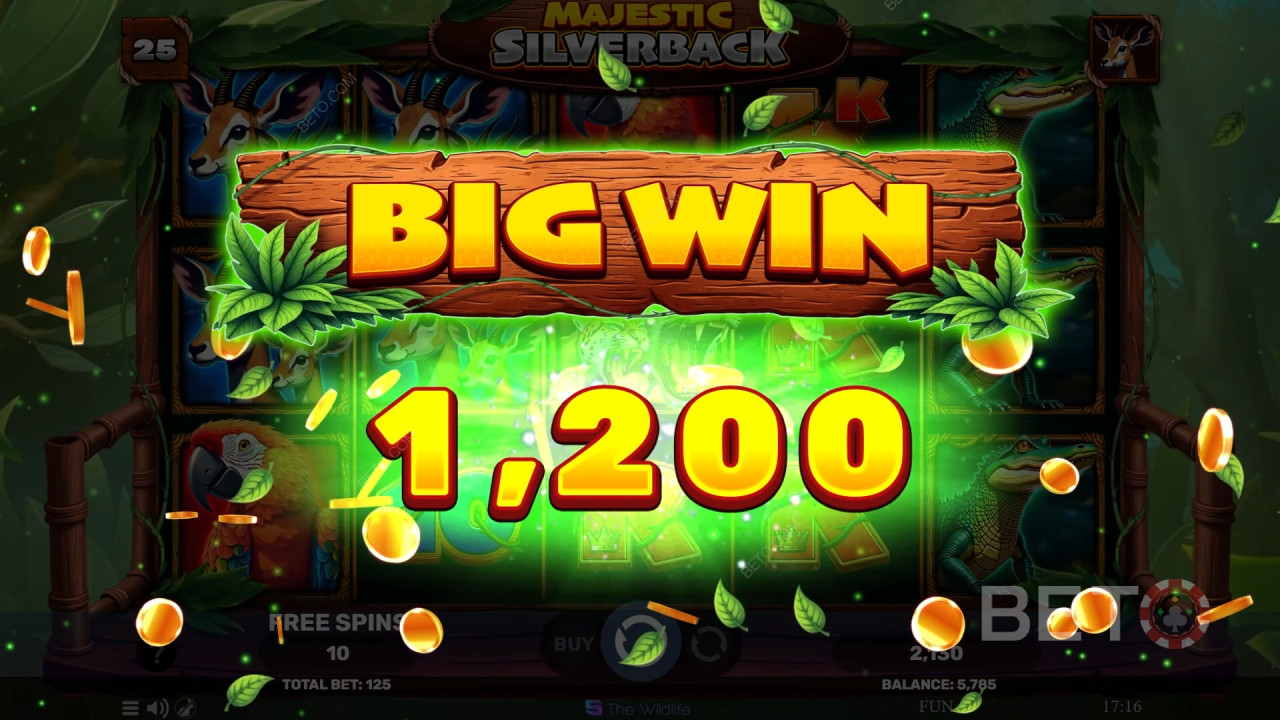 Vinci 500 volte la tua puntata nella slot online Majestic Silverback!