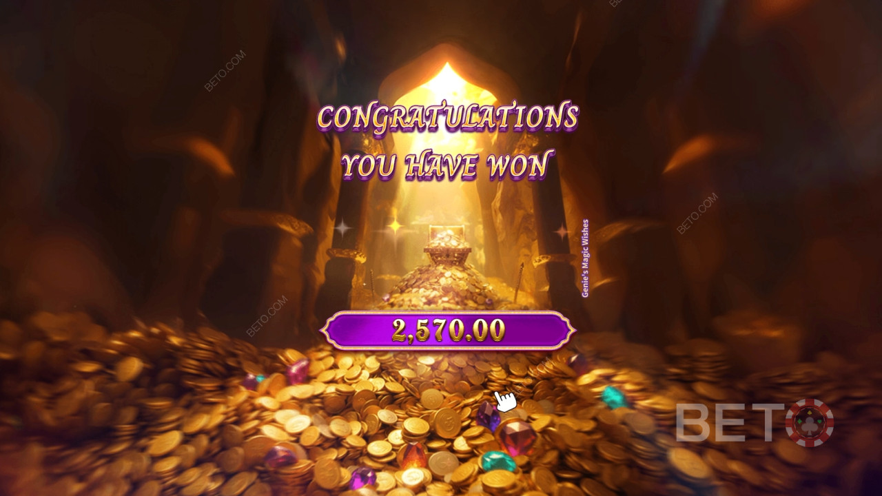 Vinci 5.000x la tua puntata nella video slot Genie