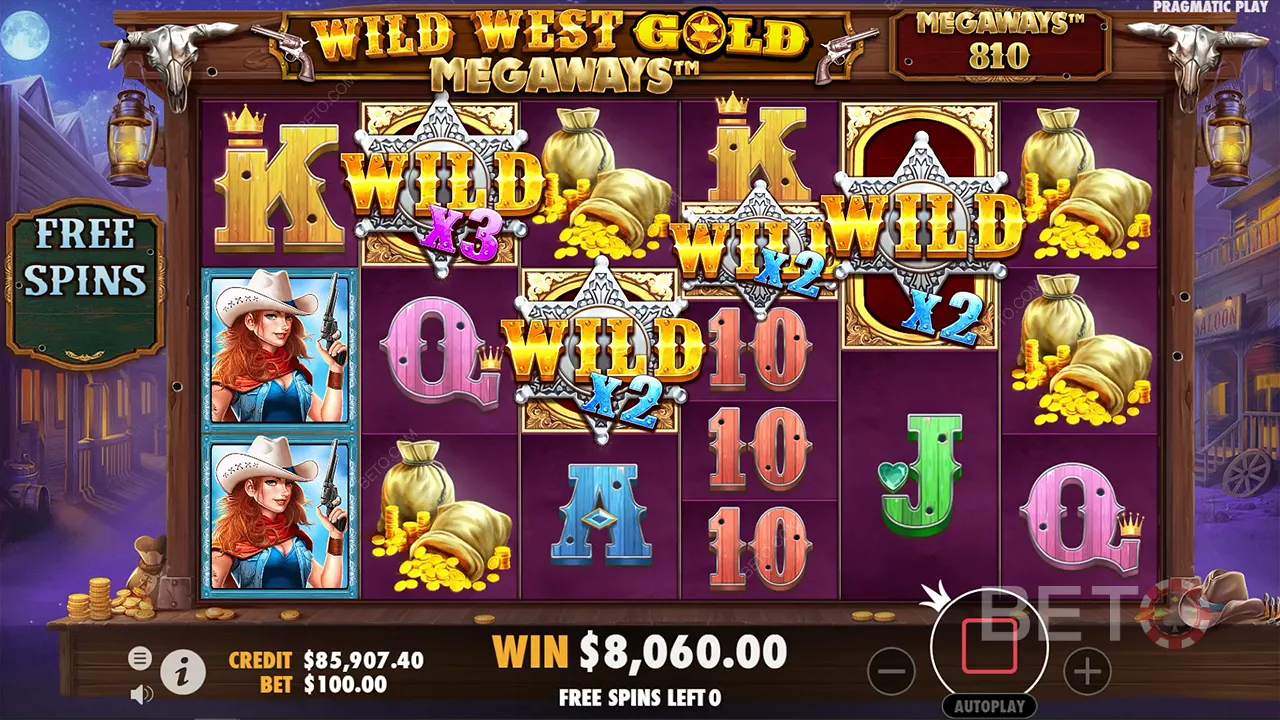 Gioco della slot machine Wild West Gold Megaways