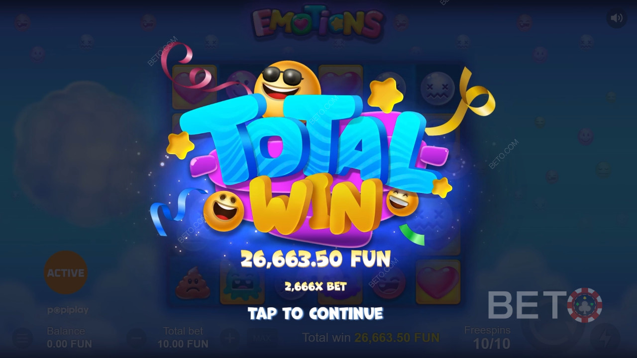 Vinci 15.000x la tua puntata nella slot online Emotions!