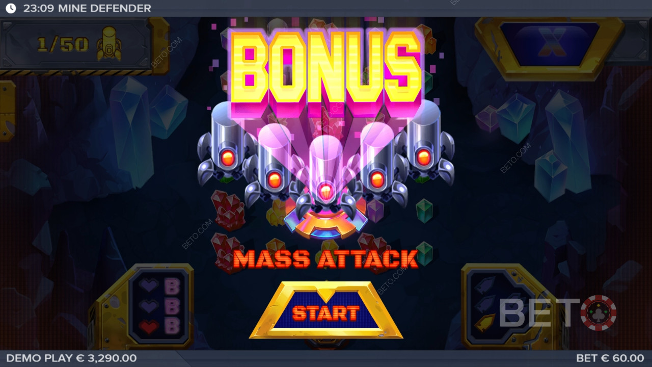 Vinci 10.000x la tua puntata nella slot Mine Defender!