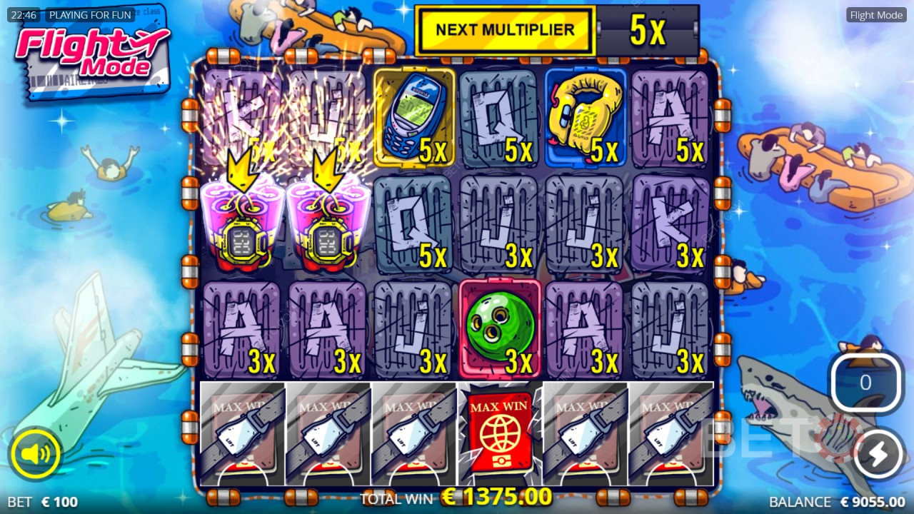 Vinci 5.051x la tua puntata nella slot machine Flight Mode!