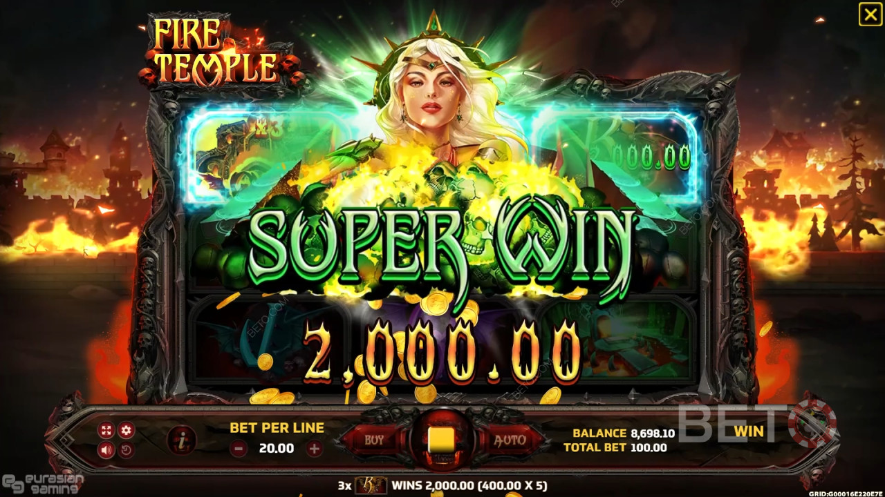 Vinci 3.000x la tua puntata nella slot online Fire Temple!