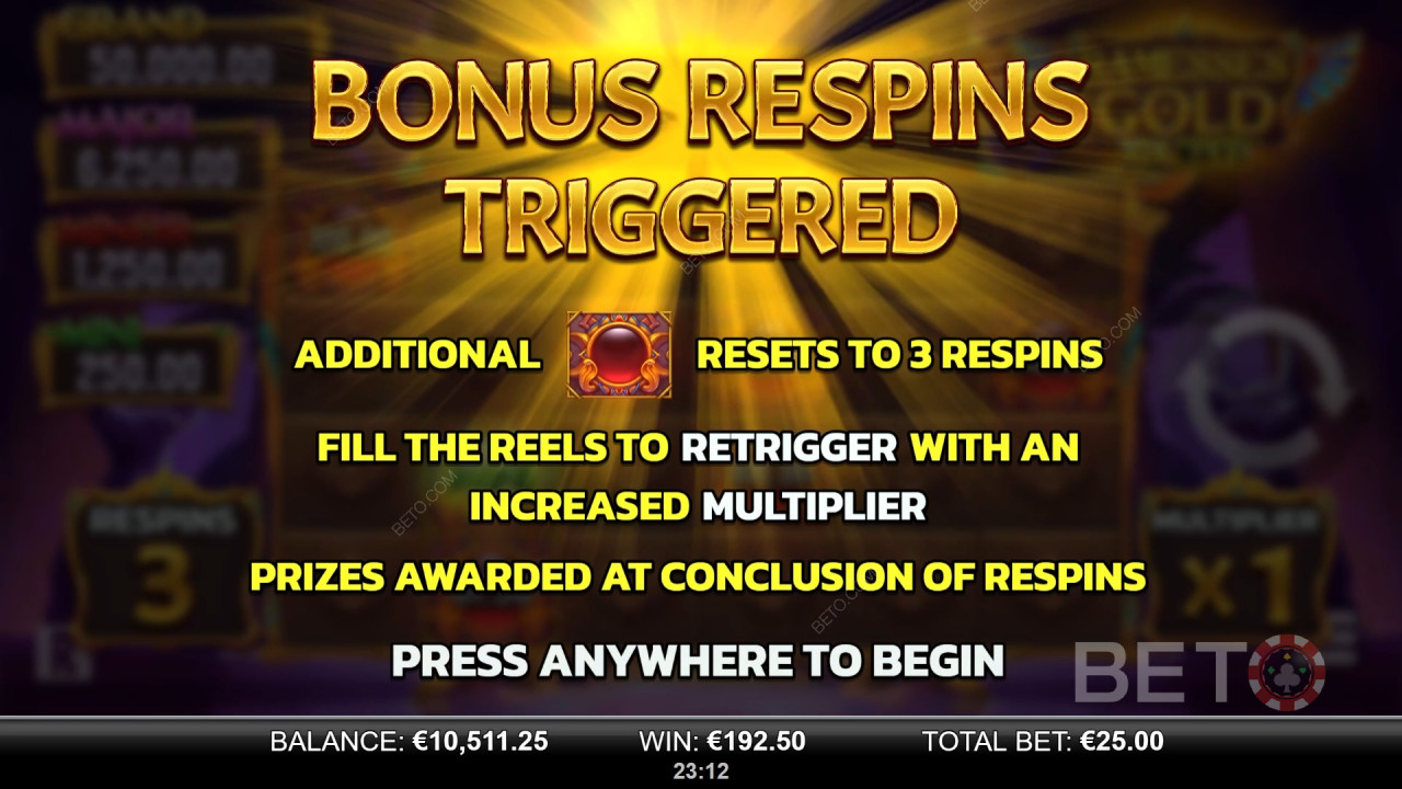 Le caratteristiche dei bonus spiegate in Ramesses Gold 10K Ways di Reel Play