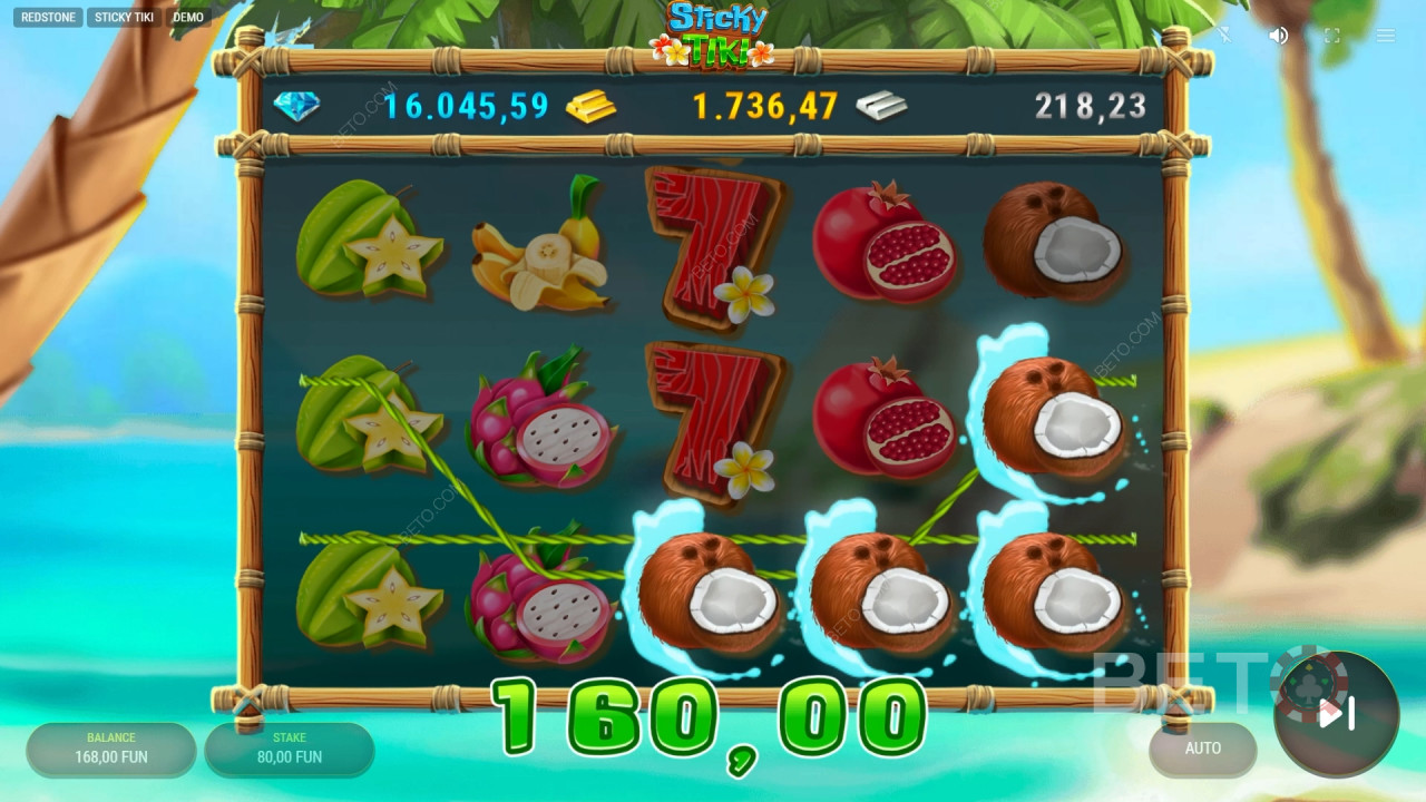 Le funzioni bonus spiegate in Sticky Tiki di Redstone
