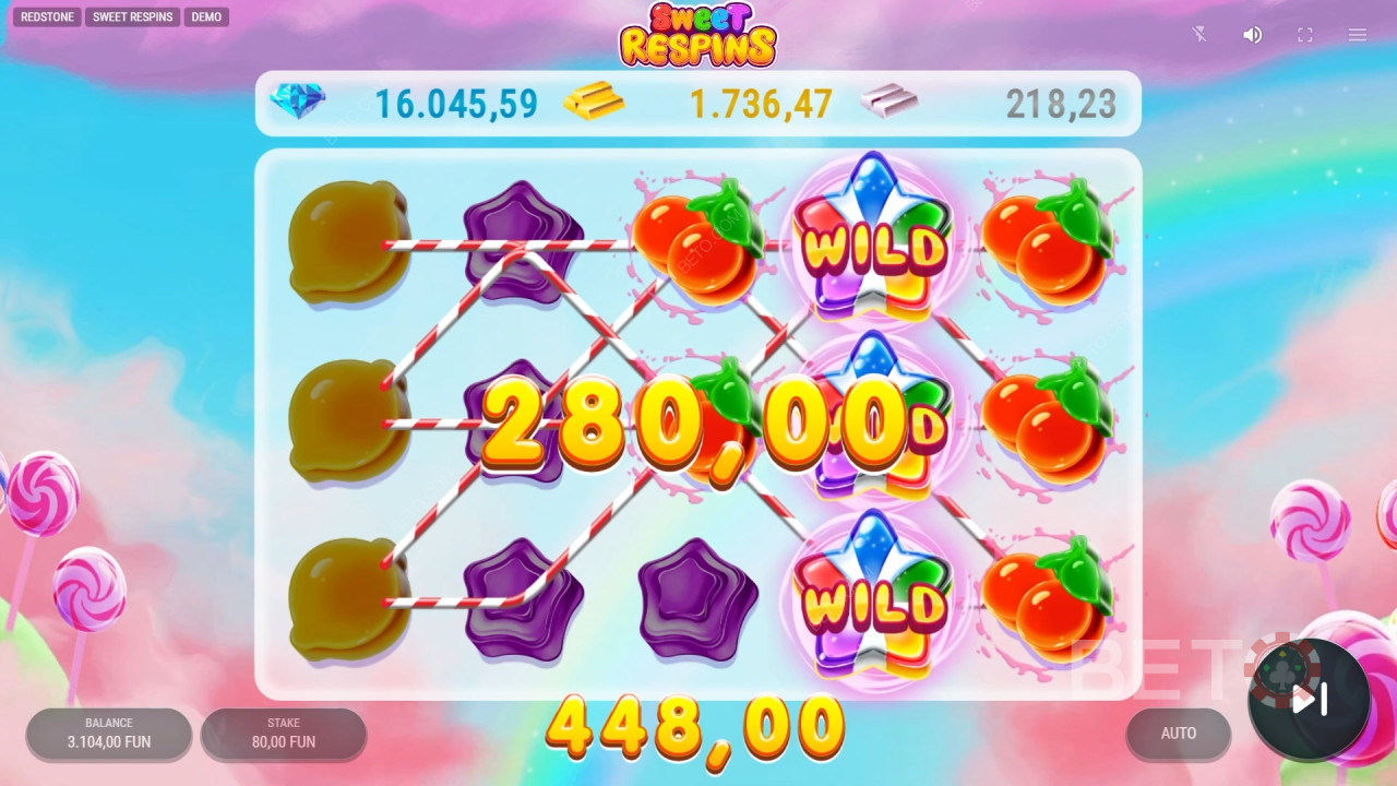 Le caratteristiche dei bonus sono spiegate in Sweet Respins by Redstone