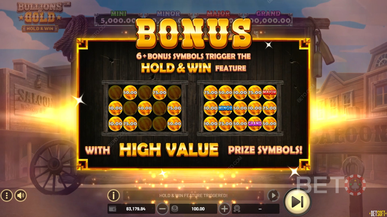 Le caratteristiche dei bonus spiegate in Bullions of Gold da Betsoft