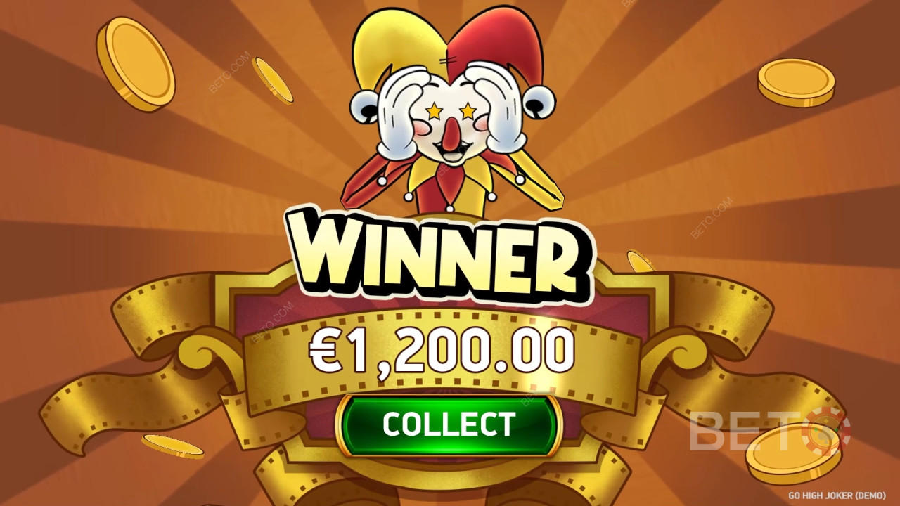 Vinci 2.100x la tua puntata nella video slot Go High Joker!