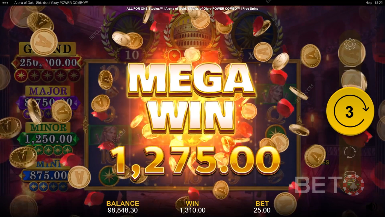 Arena of Gold: Shields of Glory Power Combo Recensione di BETO Slots