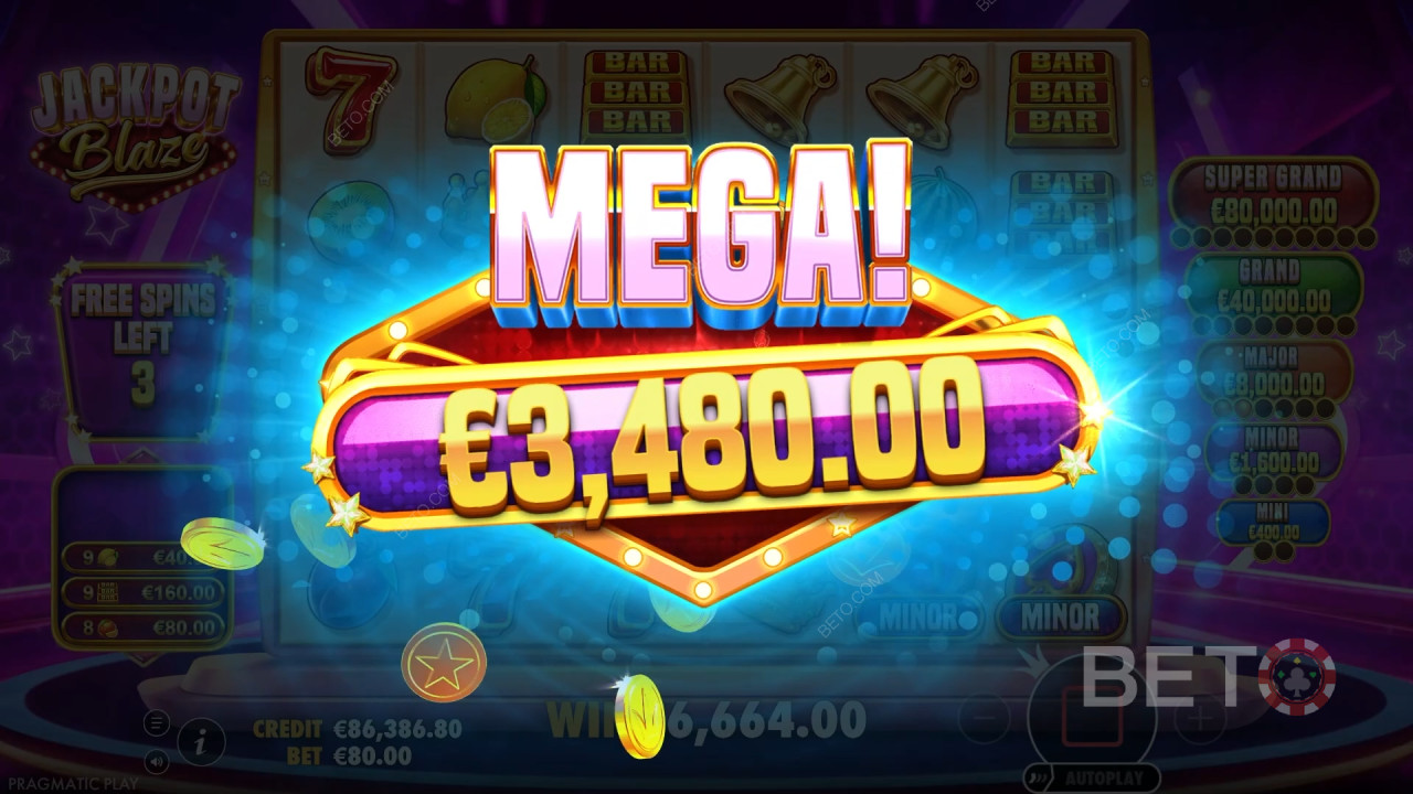 Le funzioni bonus spiegate in Jackpot Blaze da Pragmatic Play