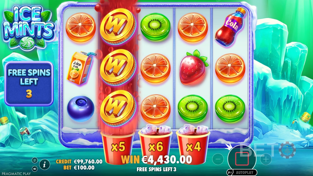 Vinci 10.000x la tua puntata nella slot online Ice Mints!