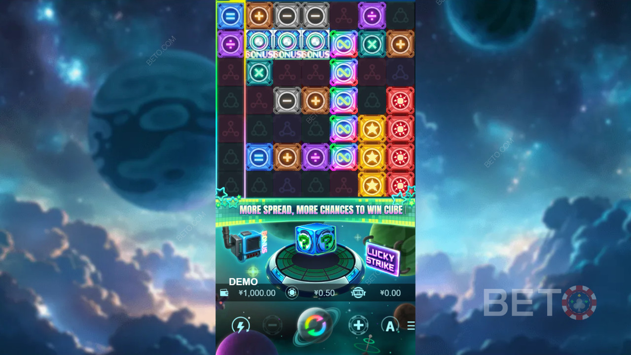 Le caratteristiche dei bonus sono spiegate in Cube? di PlayStar