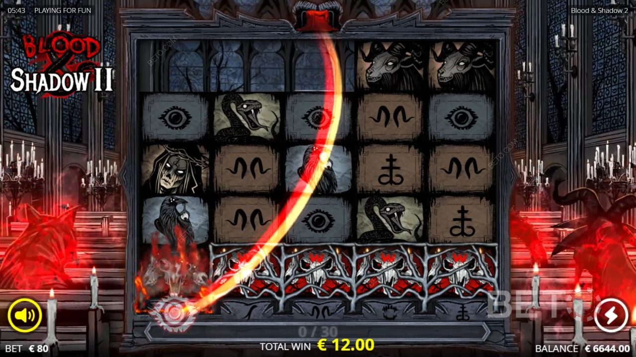 Come giocare a "Blood & Shadow 2" di " Nolimit City"