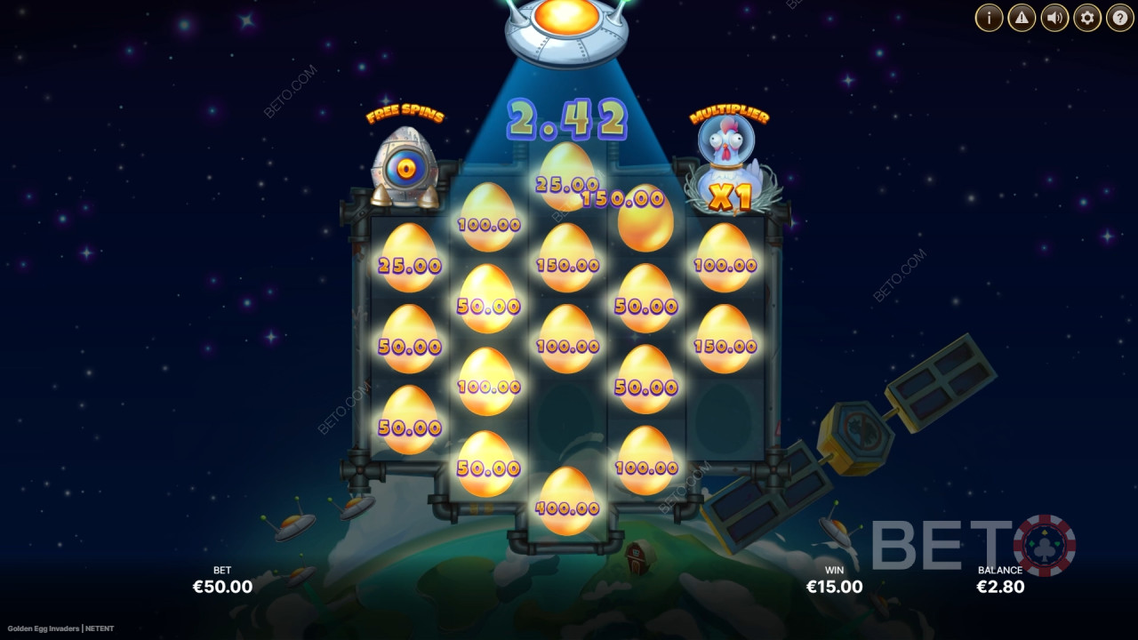 Golden Egg Invaders Recensione di BETO Slots