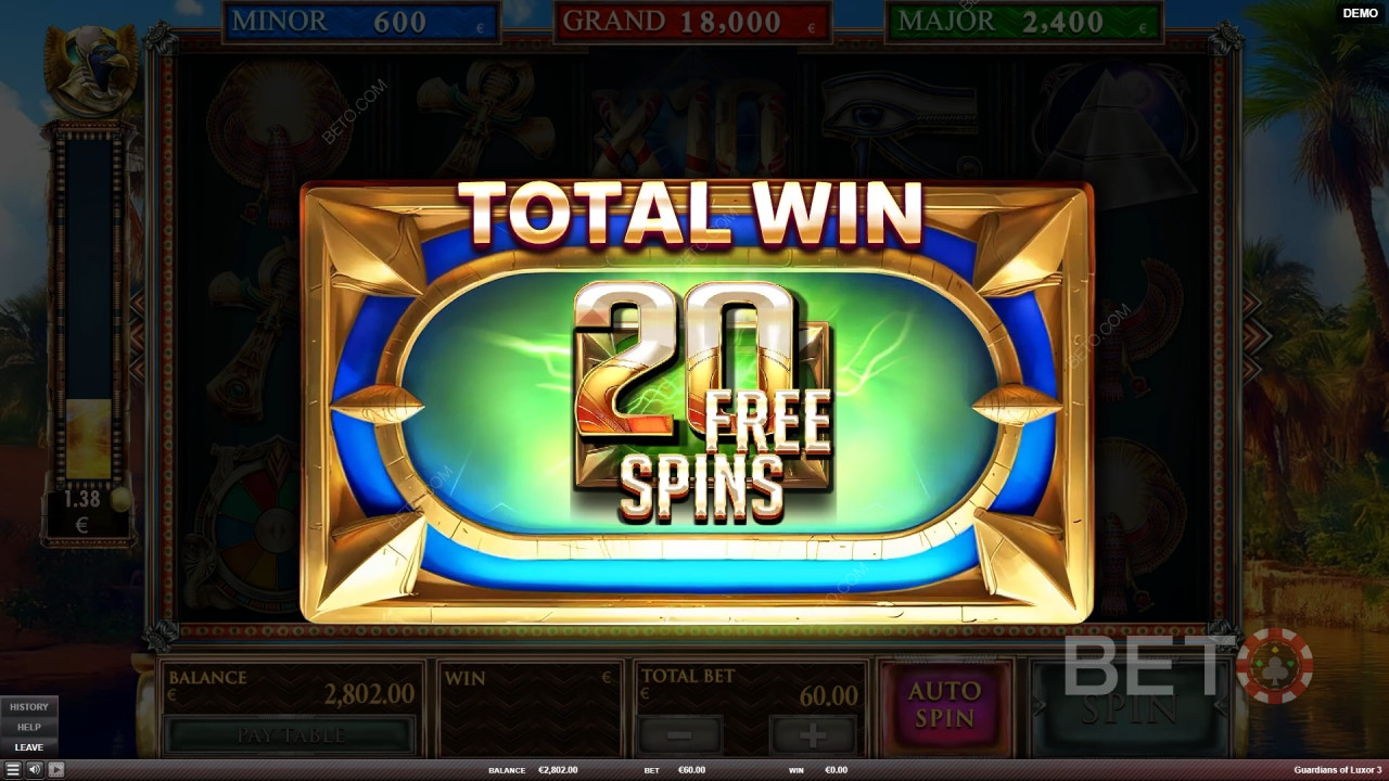 Vinci 2.000 volte la tua puntata nella slot Guardians of Luxor 3!