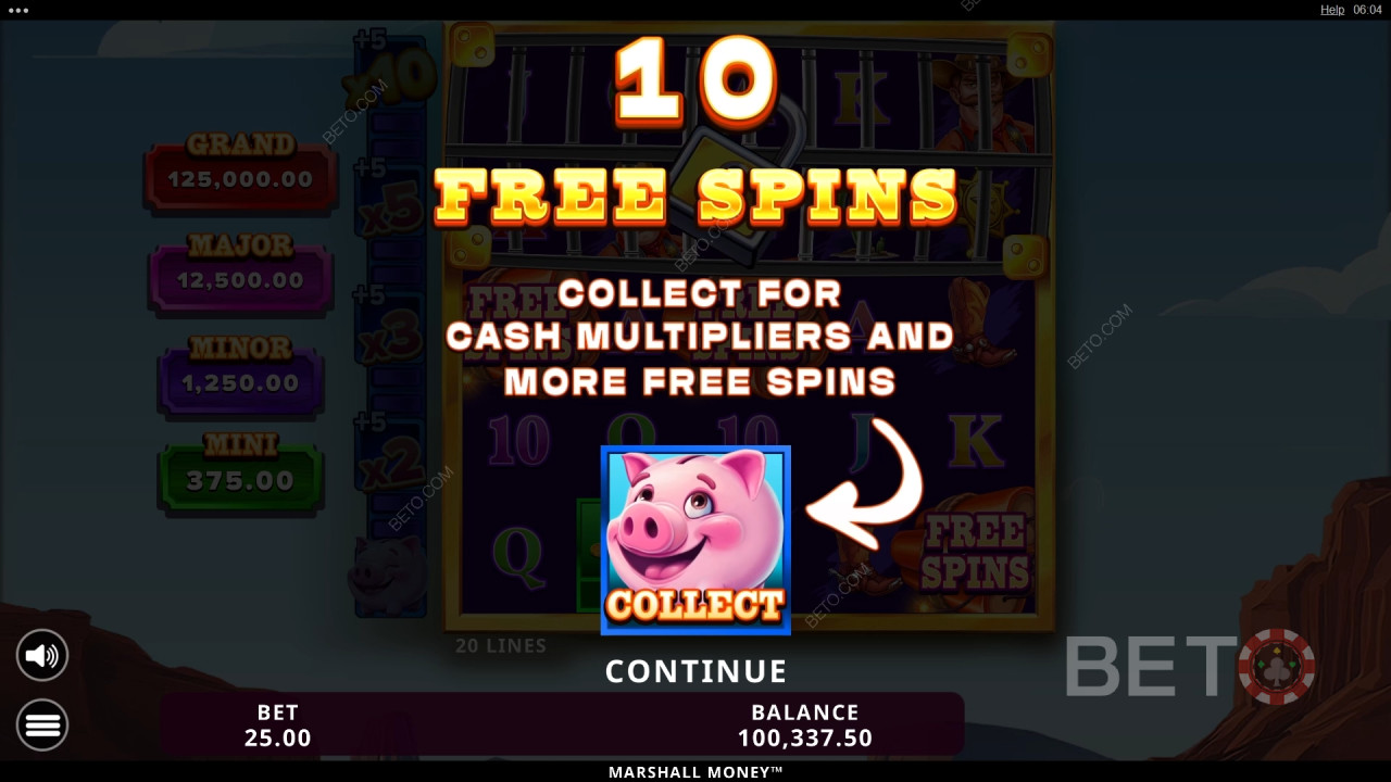 Vinci 15.472x la tua puntata nella slot Marshall Money!