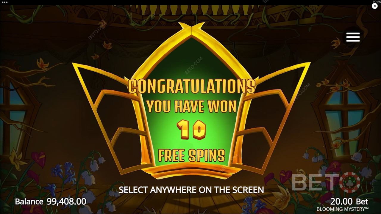Vinci 12.500x la tua puntata nella slot online Blooming Mystery!