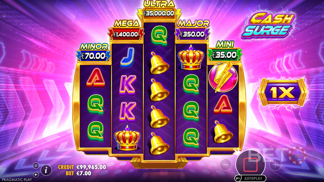 Vinci 5.000x la tua puntata nella slot Cash Surge!