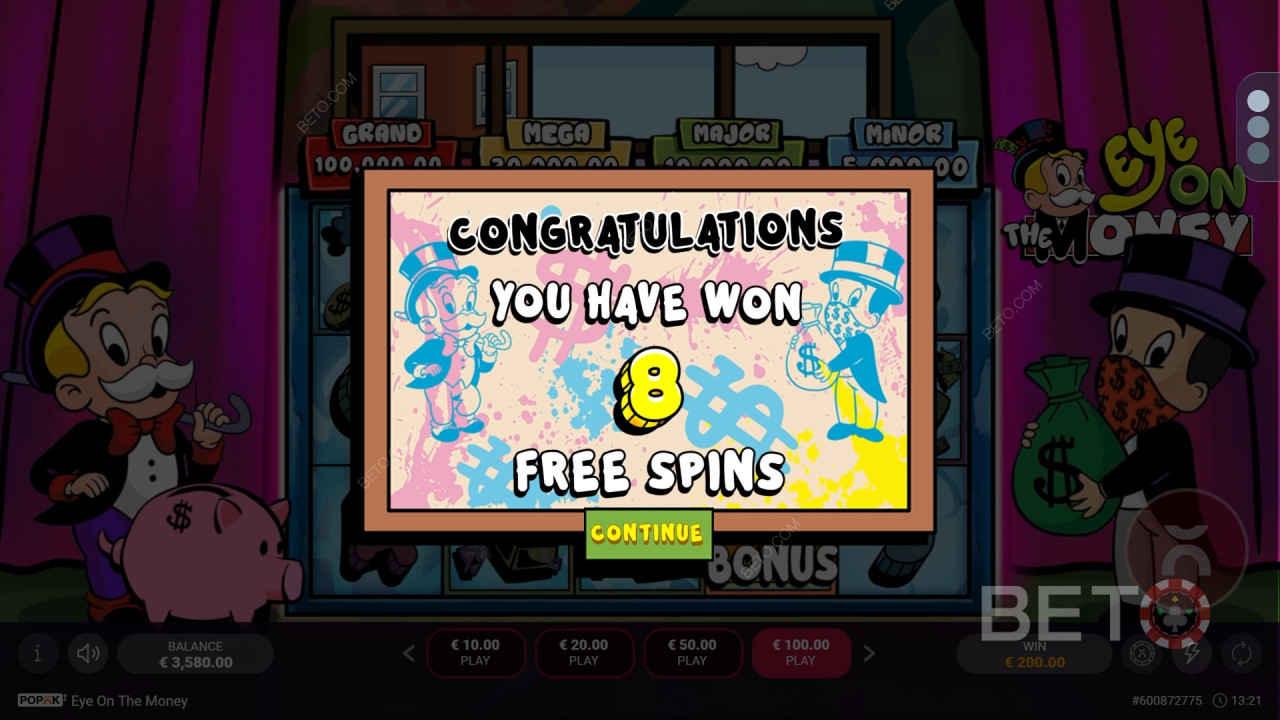 Caratteristiche bonus spiegate in Eye on the Money di Popok Gaming