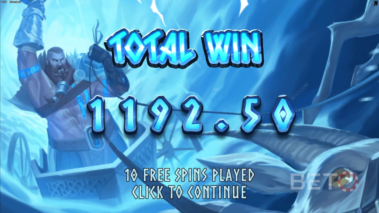 Vinci 15.000x la tua puntata nella Video Slot Stormborn!