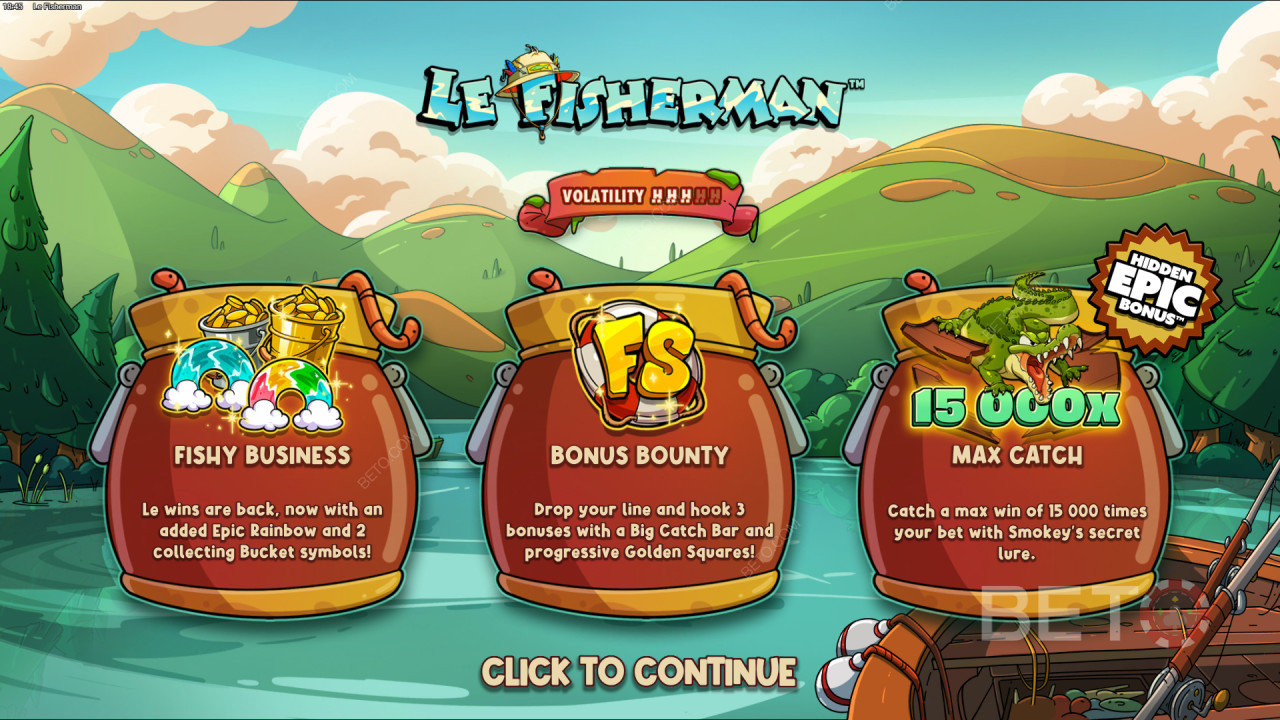 Vinci 15.000x la tua puntata nella slot online Le Fisherman!