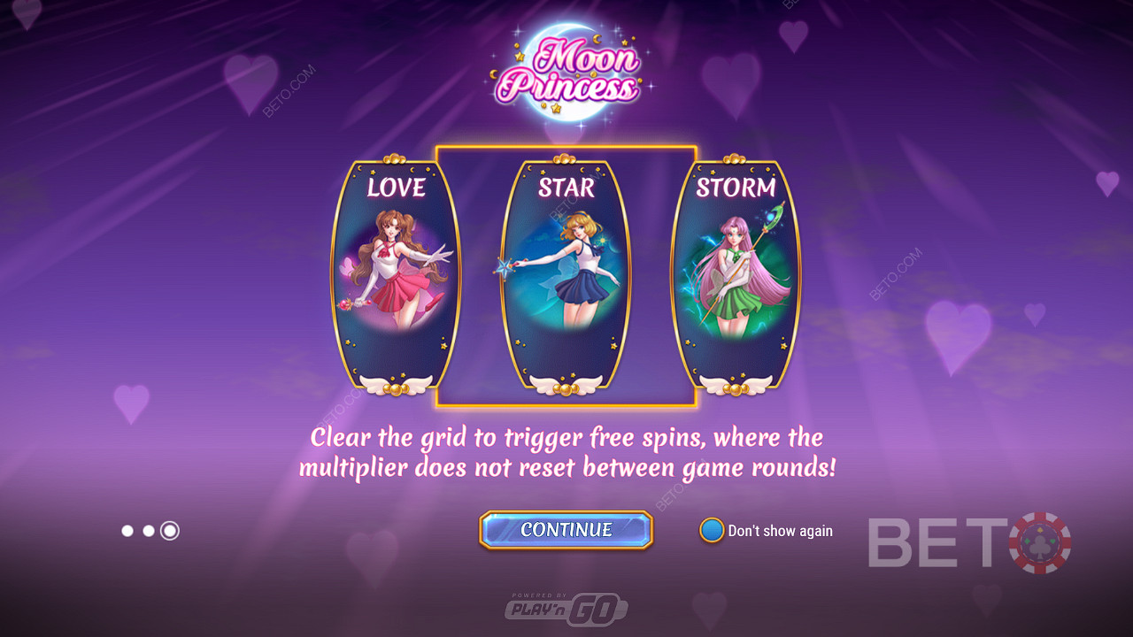 Scegliete il tipo di Giri Gratuiti che desiderate nella slot machine Moon Princess