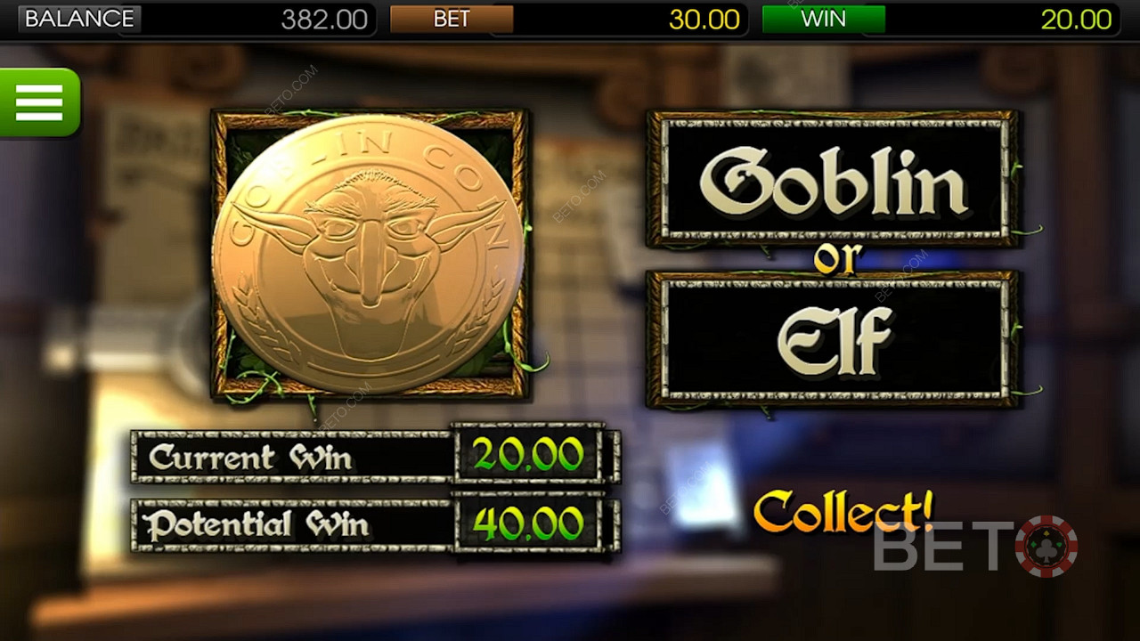 La gamma di scommesse di Greedy Goblins parte da 0,02 € e arriva fino a una puntata massima di 150 €.
