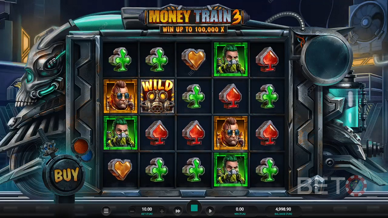 Godetevi un solido round Respin nel gioco base della slot Money Train 3